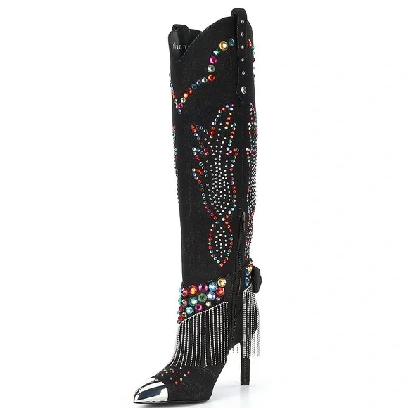 NWT NWOB $229 Gianni Bini Katrina Rainbow Heeled Boots - Picture 2 of 7